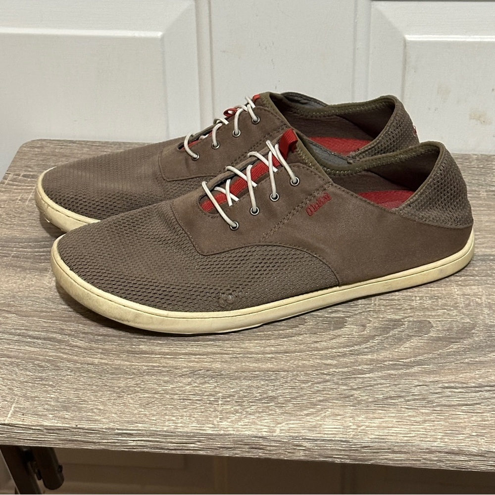 Olukai Nohea Moku Athletic Walking Shoe Mens Size 11 10283 Brown‎ White
